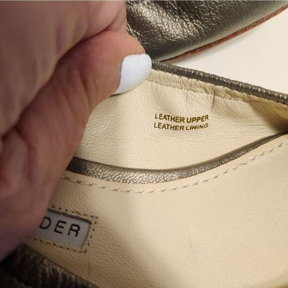 Vera Wang Lavender "Lillian" Pewter Leather Ballet Flats Sz.6 Ret.$225 - Picture 7 of 9